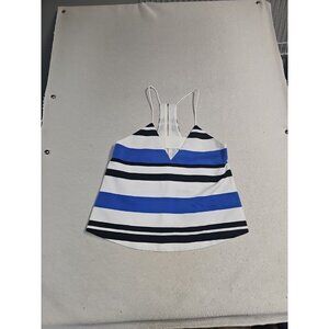 Finders Keepers Women’s Midnight Top Size S Black Blue White Sleeveless Zip New